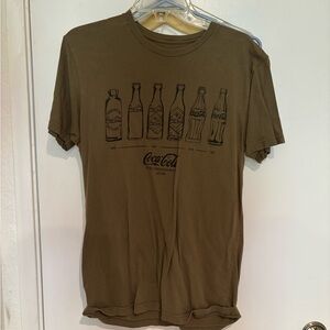 Coca Cola Olive Green Graphic T-Shirt